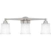 Cecilia 3-Light Bath Vanity Light in Brushed Nickel