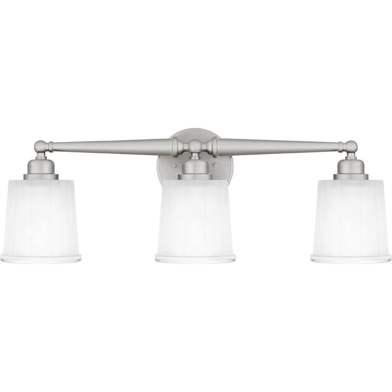 Cecilia 3-Light Bath Vanity Light in Brushed Nickel