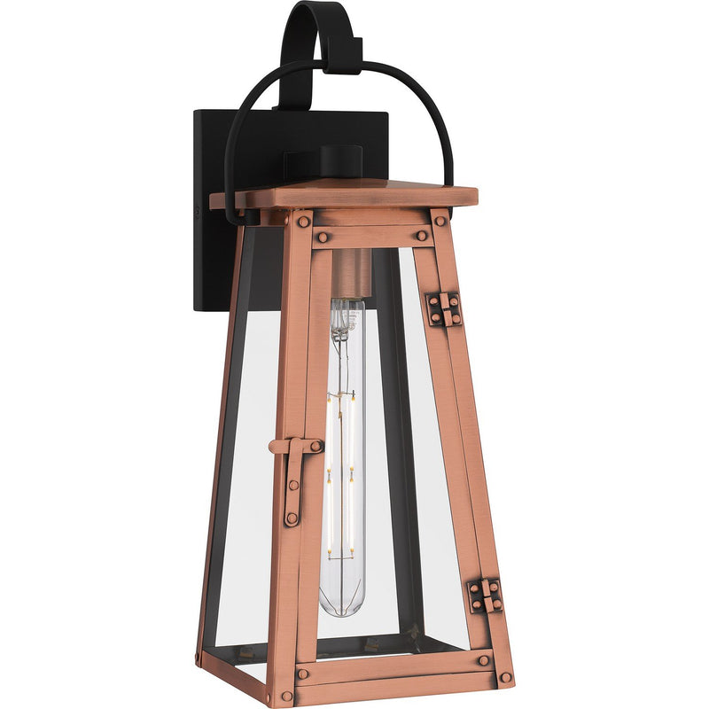 Carolina Medium Outdoor Wall Lantern in Aged Copper