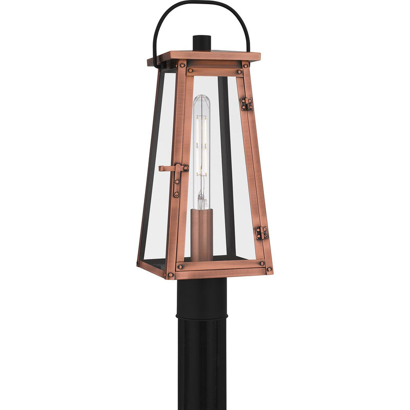 Carolina Outdoor Post Lantern in Aged Copper