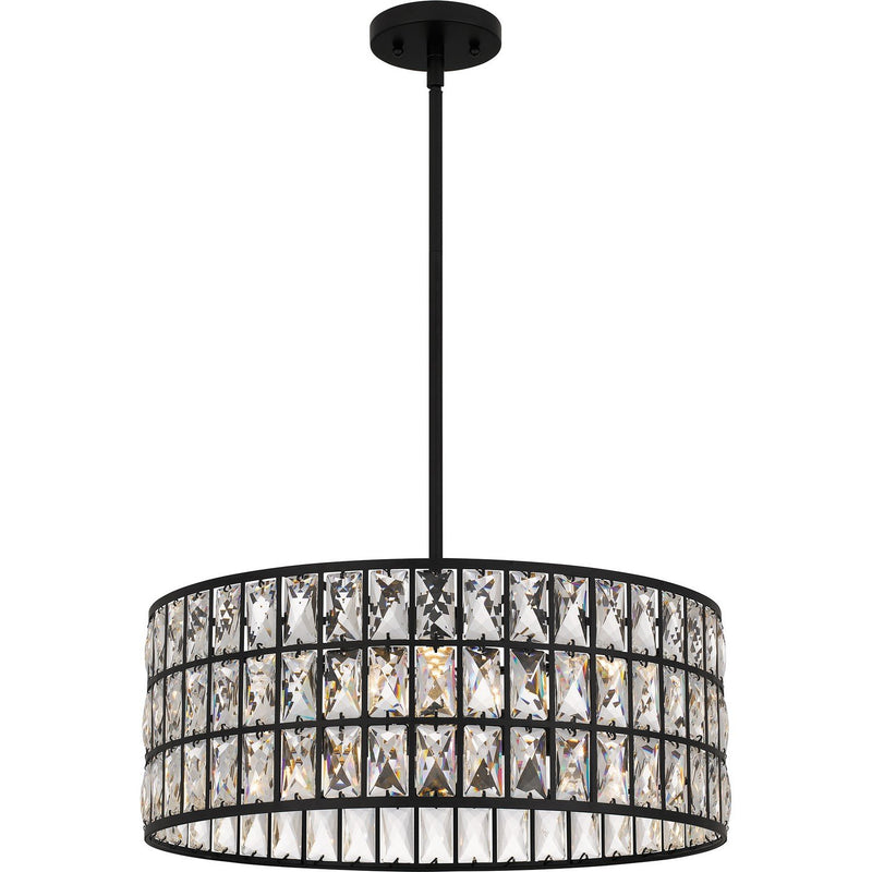 Gibson 4-Light Pendant in Matte Black
