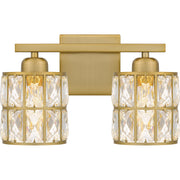 Gibson 2-Light Bath Vanity Light in Aged Brass