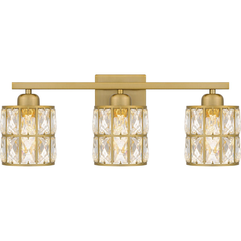 Gibson 3-Light Bath Vanity Light in Aged Brass