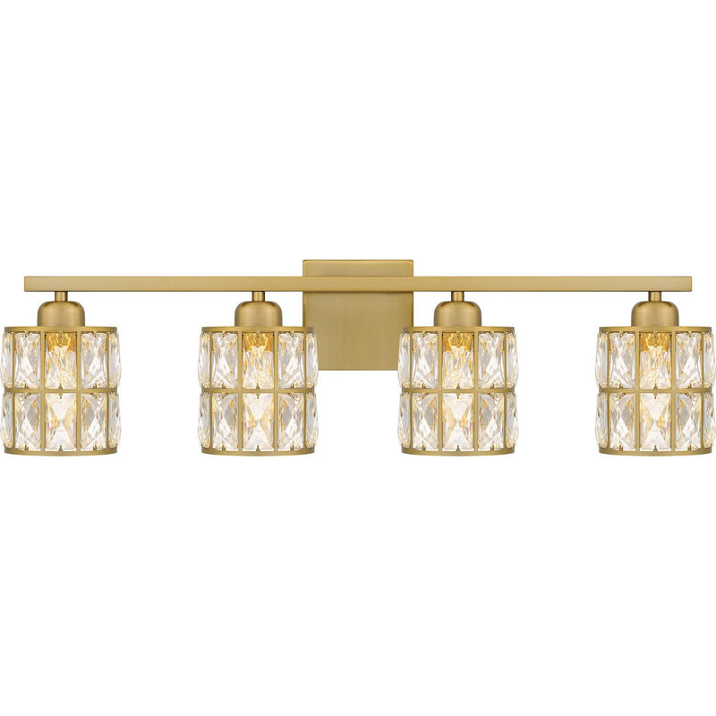 Gibson 4-Light Bath Vanity Light in Aged Brass
