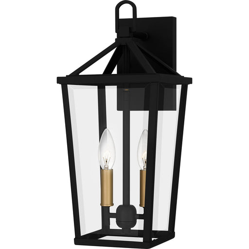 Hull 2-Light Outdoor Wall Lantern in Matte Black