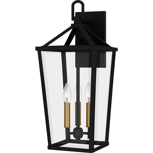 Hull 3-Light Outdoor Wall Lantern in Matte Black