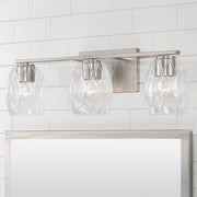 Lucas 3-Light Bath Vanity Light in Brushed Nickel
