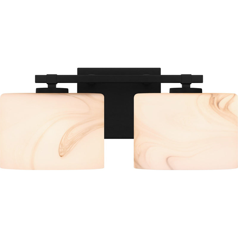 Mather 2-Light Bath Vanity Light in Matte Black