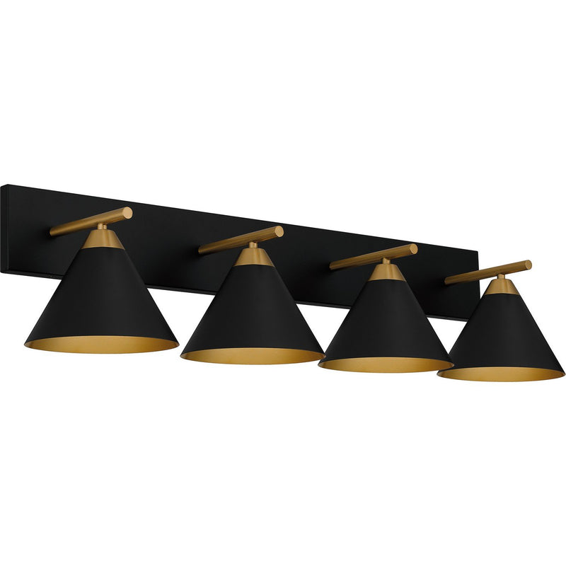 Mastro 4-Light Bath Vanity Light in Matte Black