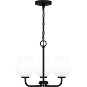 Nielson 3-Light Mini Chandelier in Matte Black