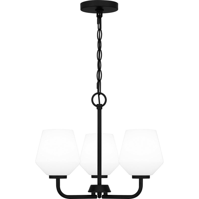 Nielson 3-Light Mini Chandelier in Matte Black
