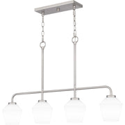 Nielson 4-Light Linear Chandelier in Brushed Nickel