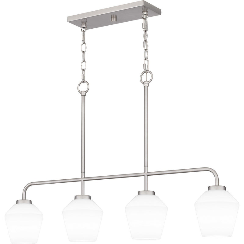 Nielson 4-Light Linear Chandelier in Brushed Nickel