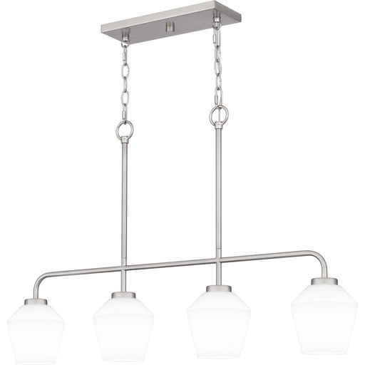 Nielson 4-Light Linear Chandelier in Brushed Nickel