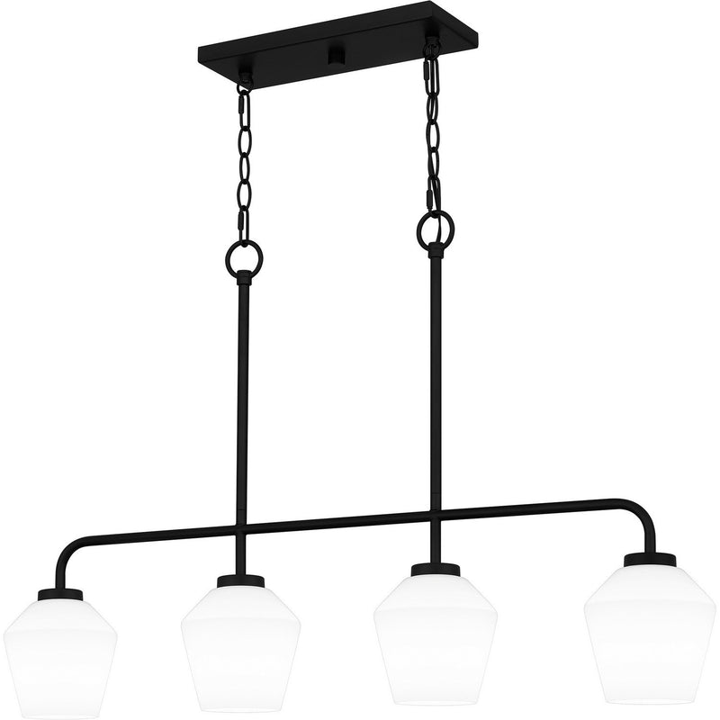 Nielson 4-Light Linear Chandelier in Matte Black