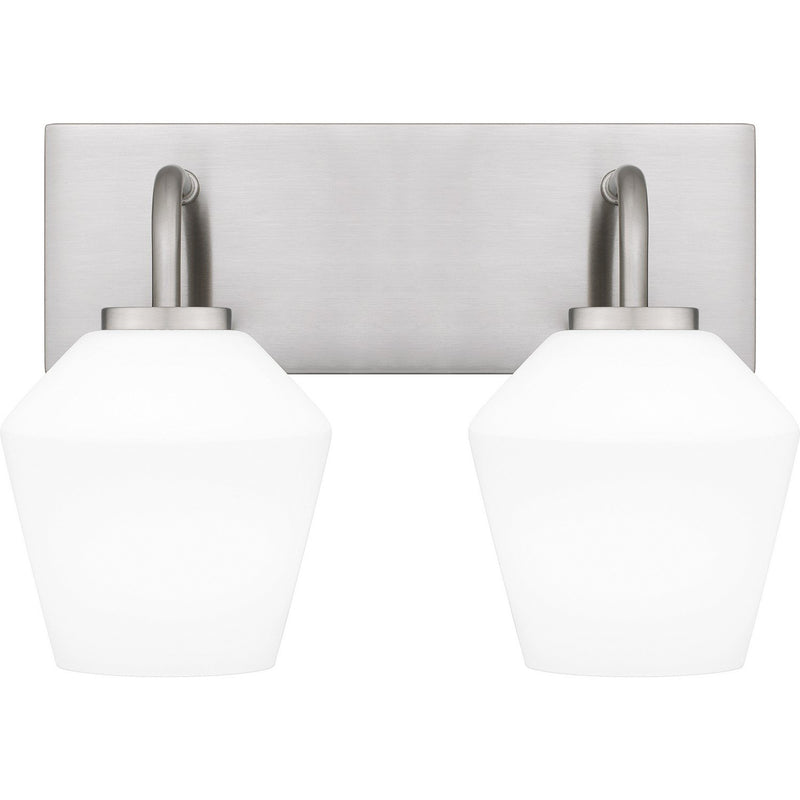 Nielson 2-Light Bath Vanity Light in Brushed Nickel