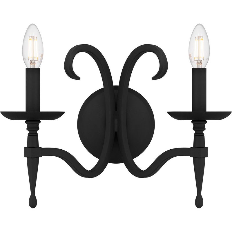 Octavia 2-Light Wall Sconce in Earth Black
