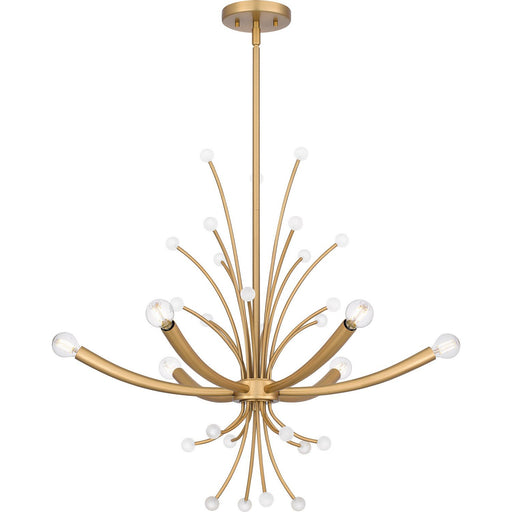 Kiera 6-Light Chandelier in Brushed Weathered Brass