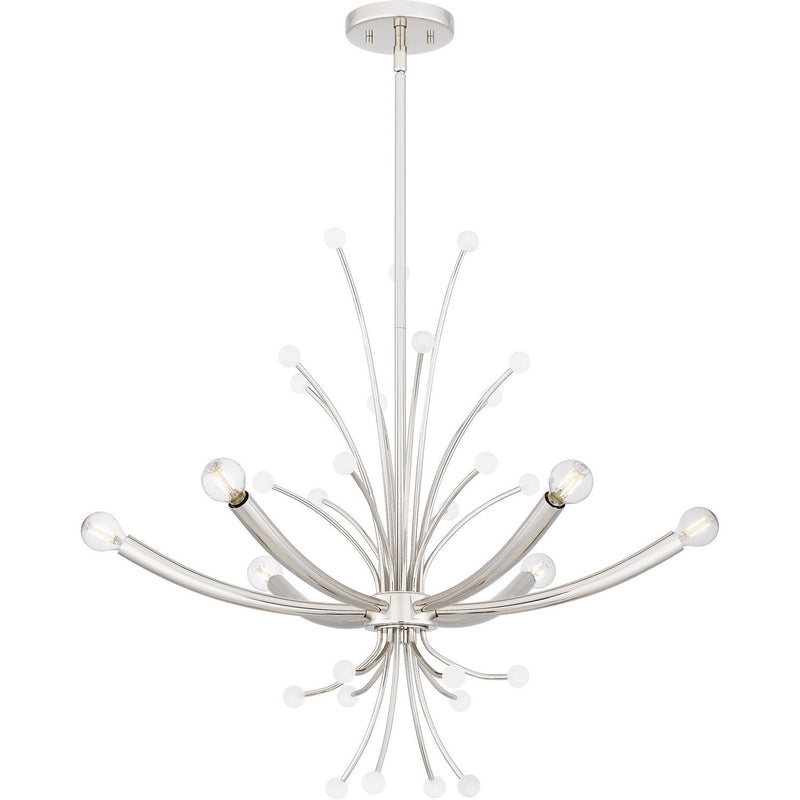 Kiera 6-Light Chandelier in Polished Nickel
