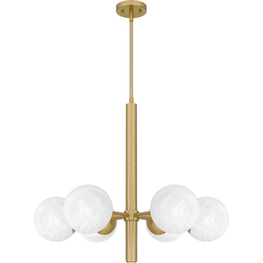 Solei 6-Light Chandelier in Aged Brass