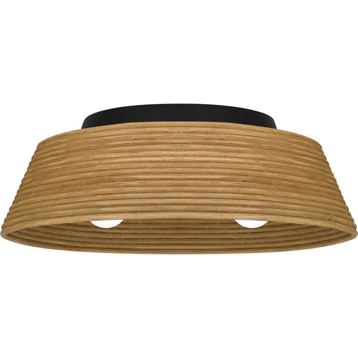 Bamboo 3-Light Flush Mount in Matte Black