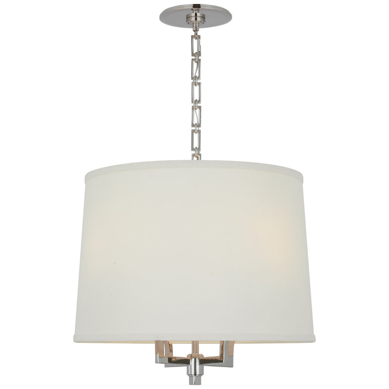Westport Large 4-Light Drum Chandelier in Polished Nickel