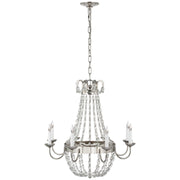 Paris Flea Market Medium 8-Light Chandelier in Polished Nickel