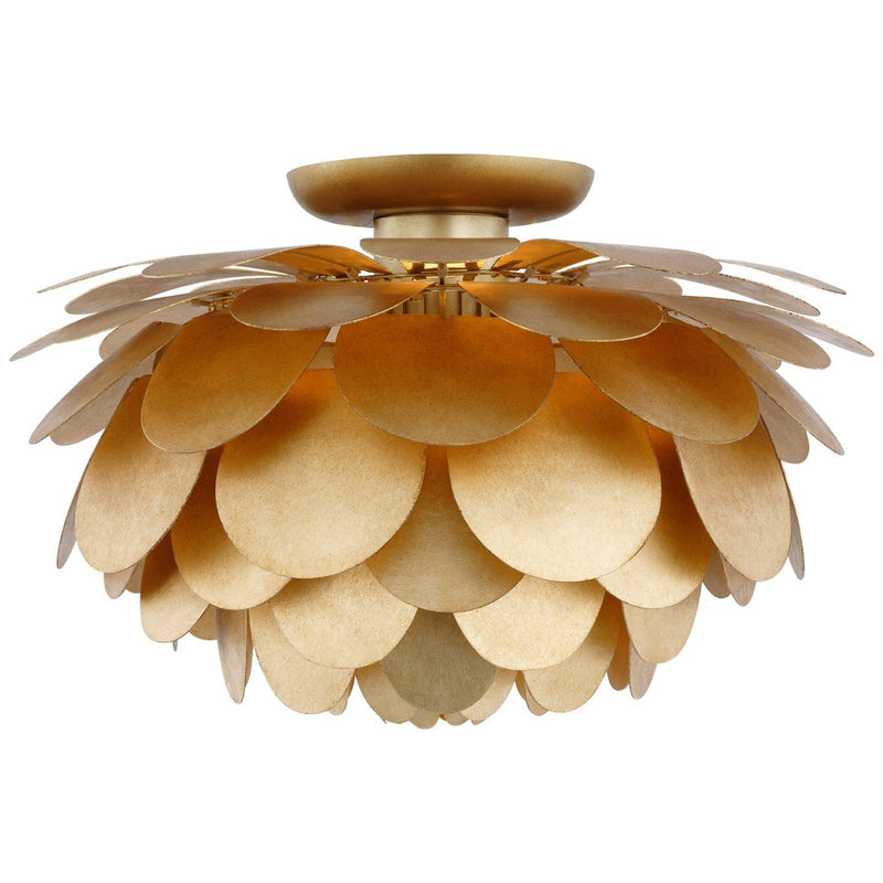 Cynara Large Semi-Flush Mount in Gild