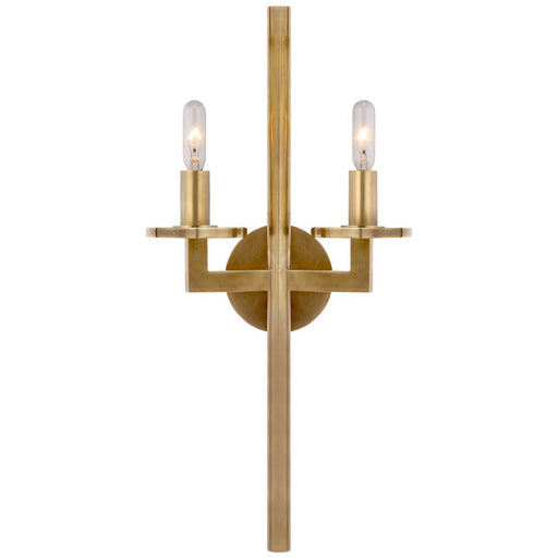 Liaison Double 2-Light Wall Sconce in Antique-Burnished Brass