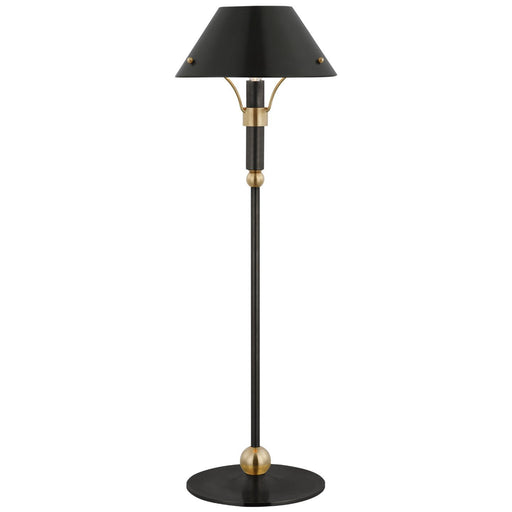 Turlington Medium Table Lamp in Bronze and Hand-Rubbed Antique Brass