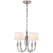 Vivian Mini 4-Light Chandelier in Crystal with Polished Nickel