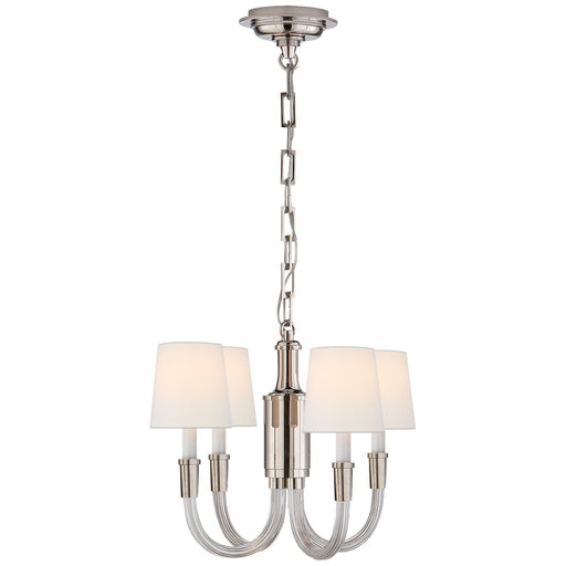 Vivian Mini 4-Light Chandelier in Crystal with Polished Nickel
