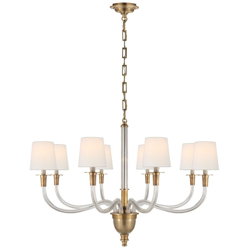 Vivian Large One-Tier 8-Light Chandelier in Hand-Rubbed Antique Brass