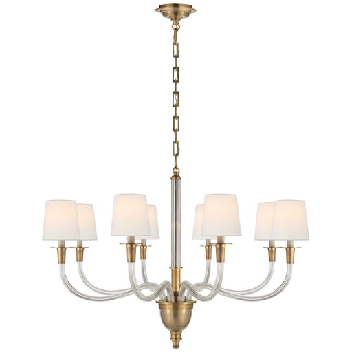 Vivian Large One-Tier 8-Light Chandelier in Hand-Rubbed Antique Brass
