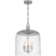 Water Glass 3-Light Pendant in Brushed Nickel