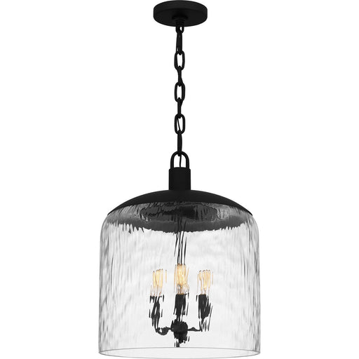 Water Glass 3-Light Pendant in Matte Black