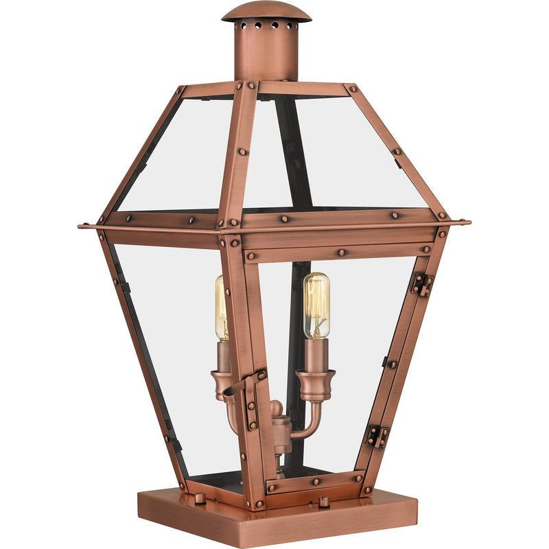 Rue De Royal 2-Light Outdoor Post Lantern in Aged Copper