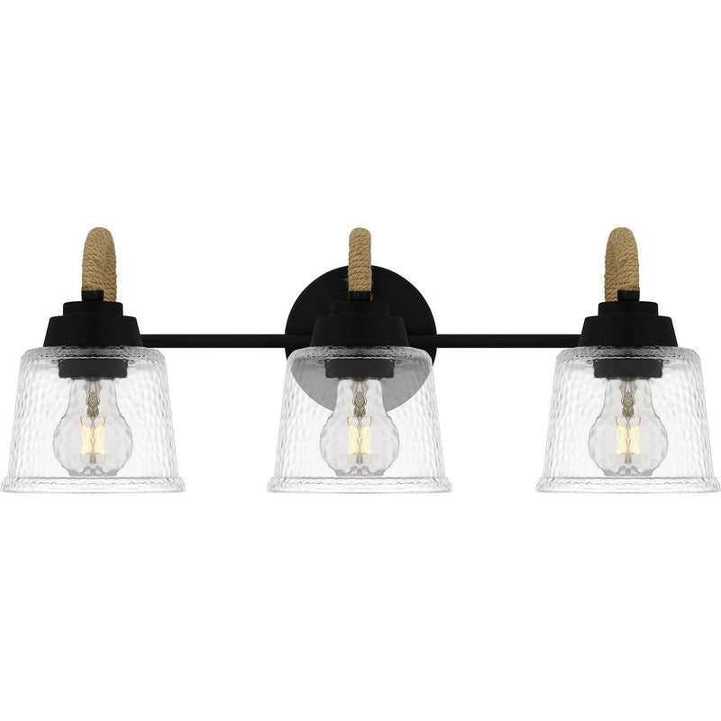 Seabreeze 3-Light Bath Vanity Light in Matte Black