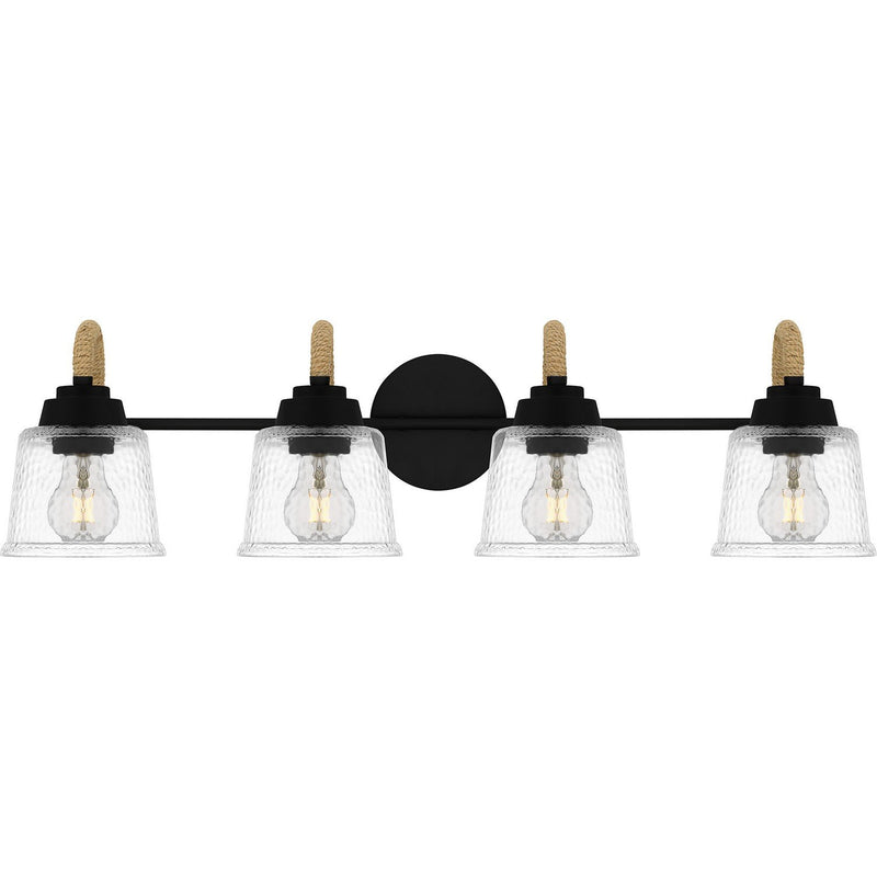 Seabreeze 4-Light Bath Vanity Light in Matte Black