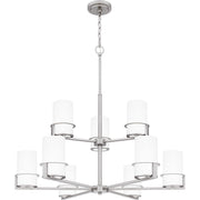 Seymour 9-Light Chandelier in Brushed Nickel