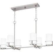 Seymour 6-Light Island Chandelier in Brushed Nickel