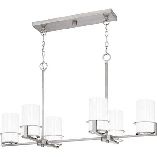 Seymour 6-Light Island Chandelier in Brushed Nickel