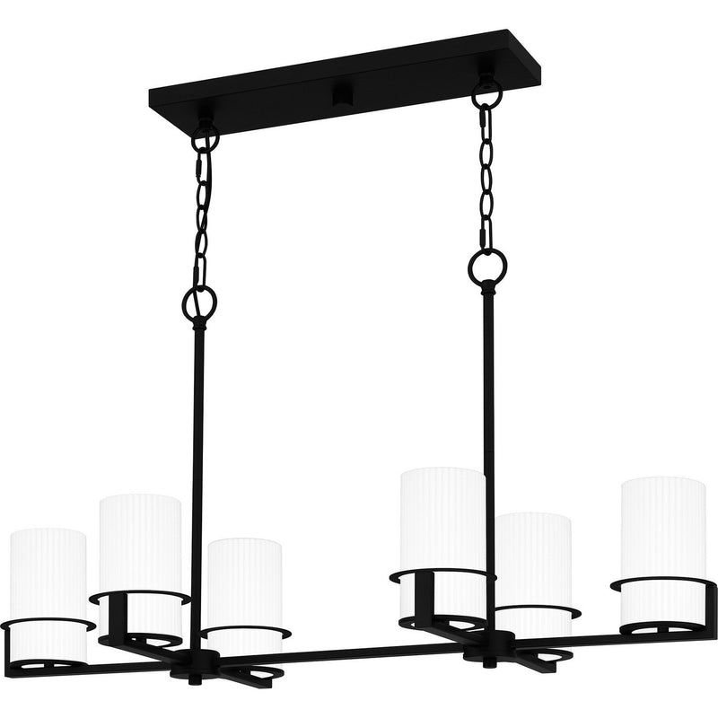 Seymour 6-Light Island Chandelier in Matte Black