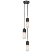 Junio 3-Light Pendant in Bronze and Brass