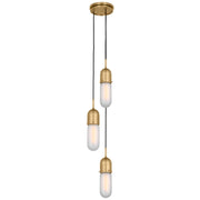 Junio 3-Light Pendant in Hand-Rubbed Antique Brass