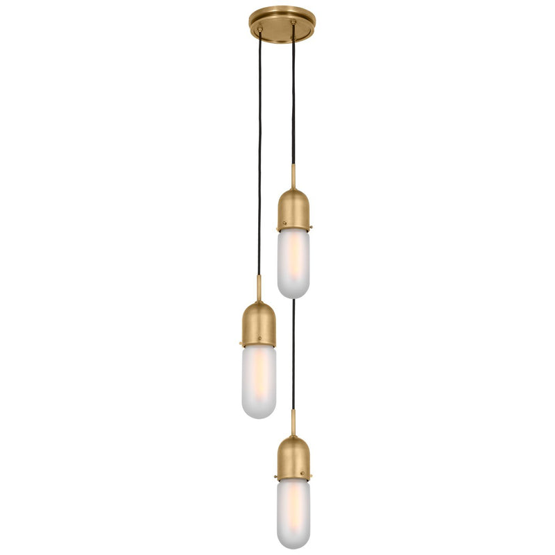 Junio 3-Light Pendant in Hand-Rubbed Antique Brass