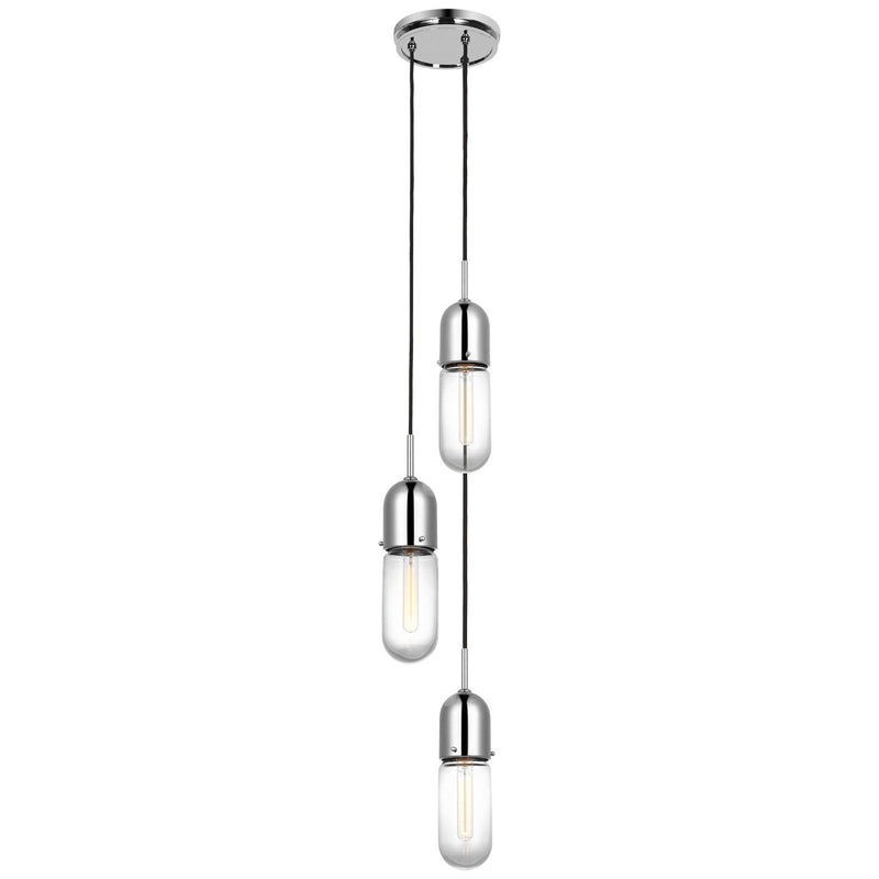 Junio 3-Light Pendant in Polished Nickel