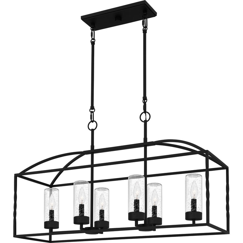 Thatcher 6-Light Outdoor Chandelier in Earth Black