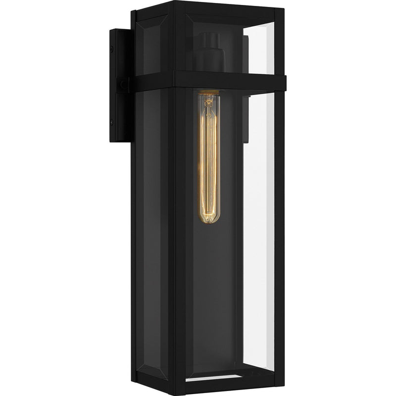Vanessa Large Outdoor Wall Lantern in Matte Black