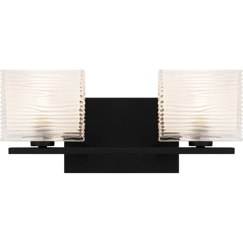 Westcap 2-Light Bath Vanity Light in Matte Black